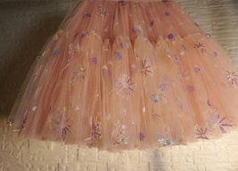 Women Gray Puffy Midi Skirt Plus Size A-line Midi Tulle Skirt Ballerina Skirt image 6