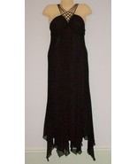 SEXY BLACK LONG Tiered Evening Gown-SL FASHION SZ 10 - $59.39