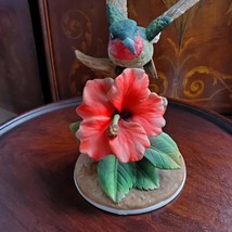 Bird Figurine, Ruby-Throated Hummingbird, Porcelain Vintage, Angeline Original image 5