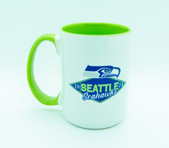 Seattle Seahawks NFL Old School Logo Coffee Mug Tea Cup 15 oz Green Interior - $22.77