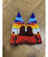 Desert OOAK native american jewelry beaded earrings nEW tribal - $29.70