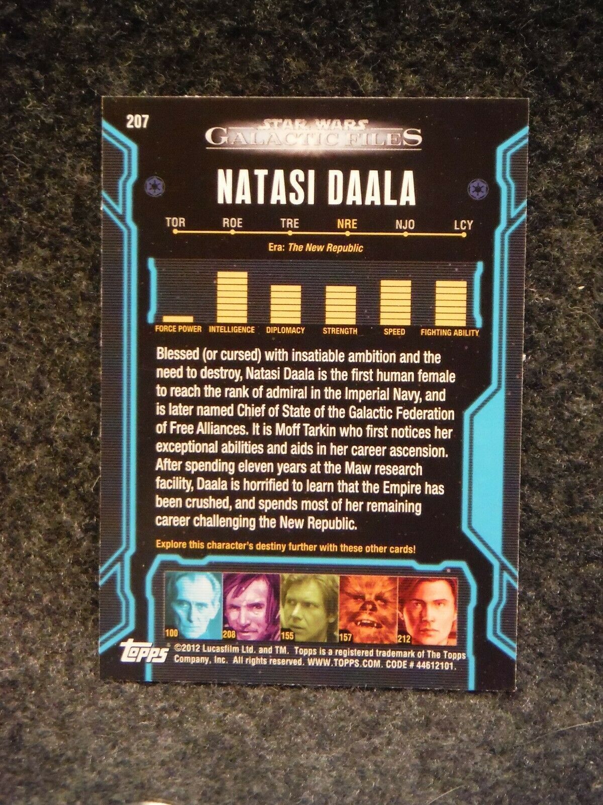 star wars galactic files trading cards