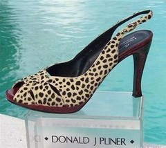 Donald Pliner Couture Gator Leather Chita Hair Calf Shoe New Peep Toe Sz 11 $395 - $177.75