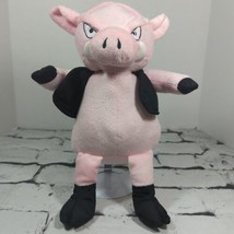 Pig Plush Biker Pink Piglet Born to Ride, Forced to Work Stuffed Animal Flaw  - $9.89