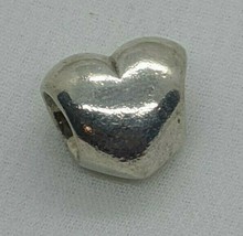 Authentic Pandora Charm Big Smooth Heart 790137 Bead Sterling Silver Ret... - $19.99