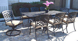 9 piece patio dining set cast aluminum St. Augustine chairs and Elisabeth table. image 3