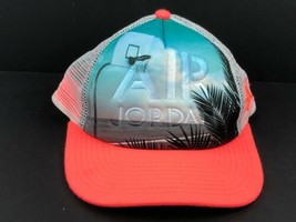 Nike Air Jordan Youth Hat with Basket &amp; Palm Tree RN 81917 CZC Cap Mesh Hat - $32.00