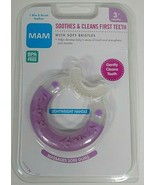 MAM Baby Teething Toys, Bite &amp; Brush Teether, 3+ Months, Purple BPA Free - $7.99