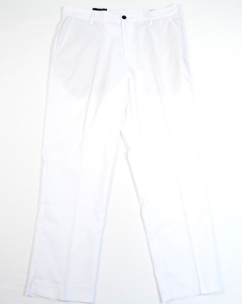 white adidas golf trousers