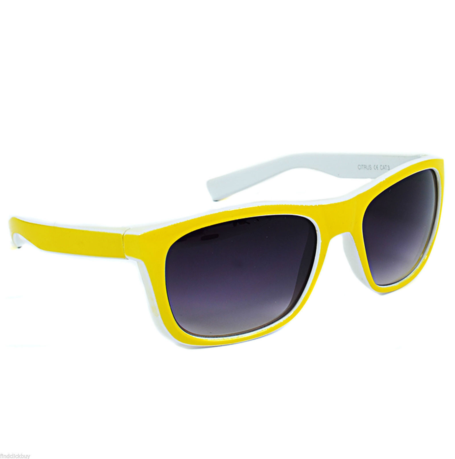 Neon Yellow Sunglasses Cool Retro Vintage 80s Look Full UV by Eyelevel 