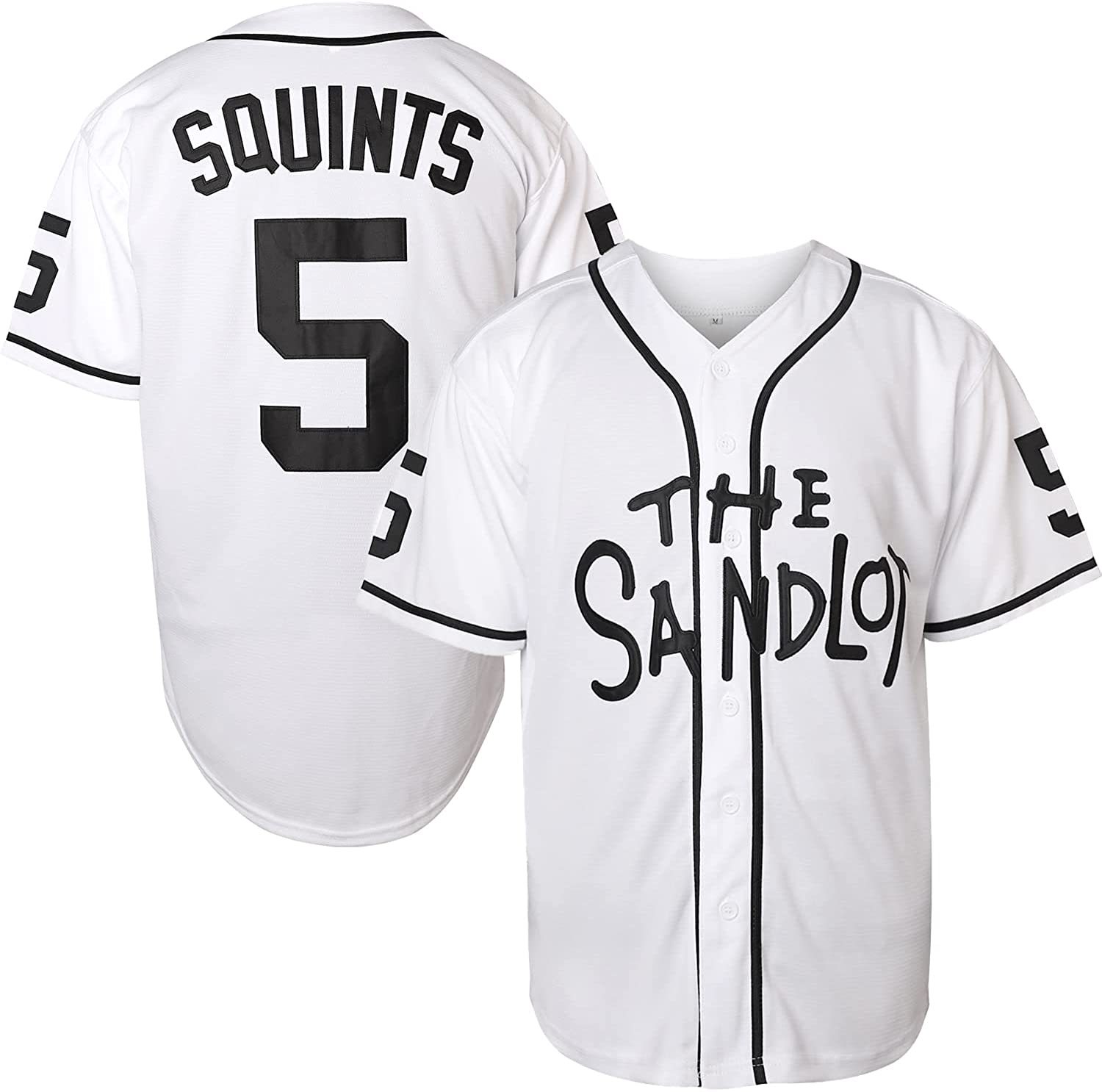 Michael 'Squints' Palledorous #5 The Sandlot Movie Baseball Jersey New White