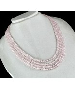 Natural Rose Quartz Beads Round 4 Line 432 Carats Gemstone Fashion Pink ... - £77.91 GBP