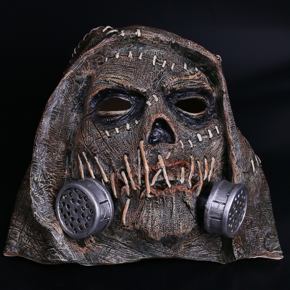 Game Batman Arkham Knight Mask Cosplay Scarecrow Mask Full Head Latex Handmade 