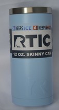 RTIC 12oz Skinny Can Cooler Stainless Steel Vacuum Insulated in Ice Light Blue