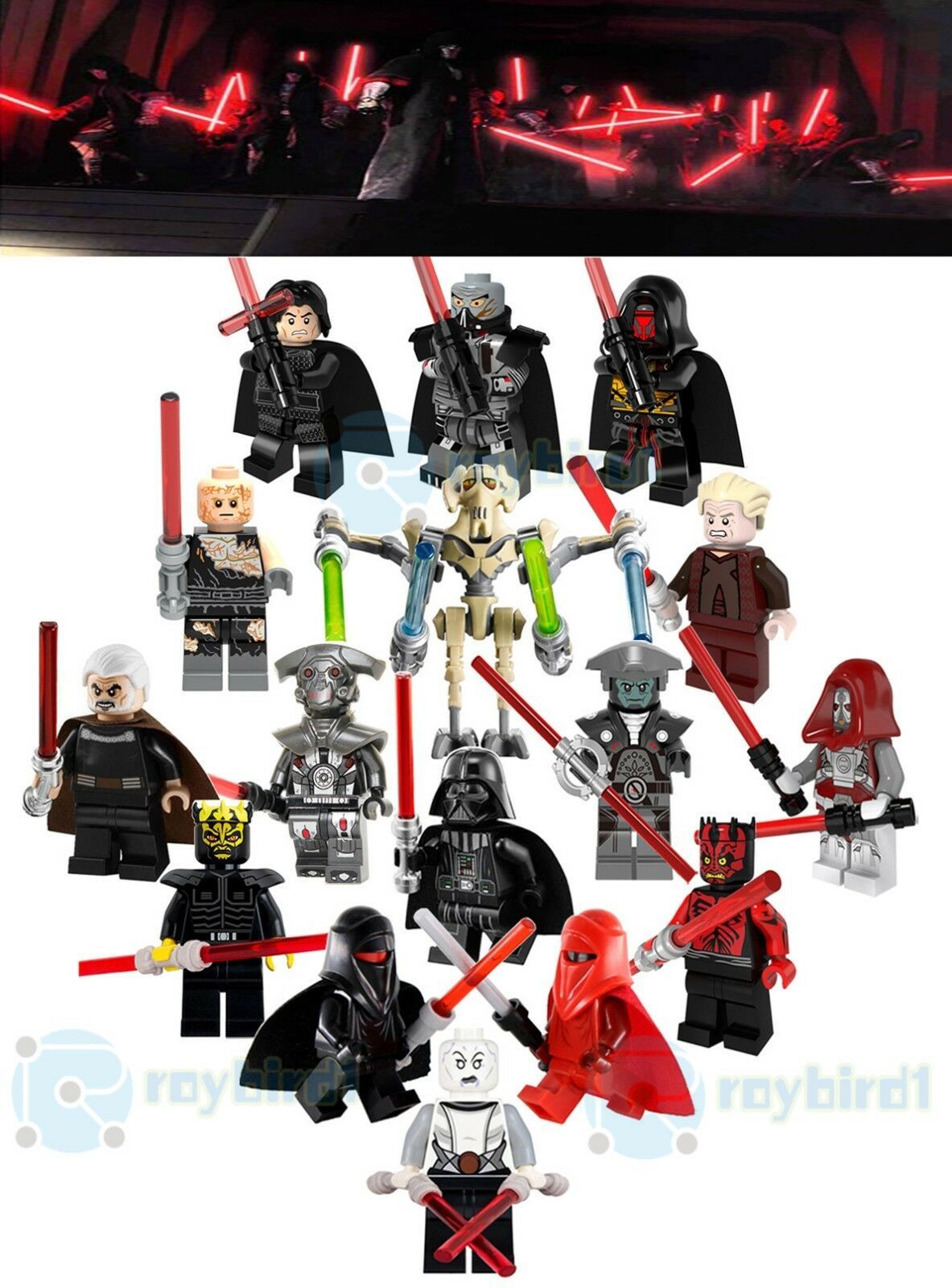 16Pcs Collection Battle Evil Lightsaber Jedi Fallen Order Star Wars Minifigures