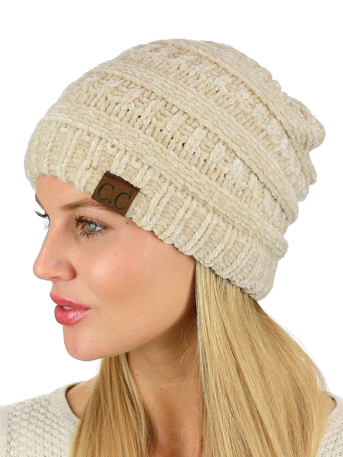 New! C.C Women's Chenille Soft Warm Extra Thick Knit CC Beanie Cap Hat