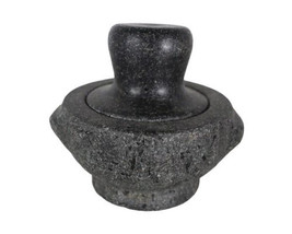 Chefs Gray Granite Mortar and Pestle Set Solid Stone Grinder 4.75"x 5.25" image 1