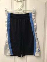 Under Armour Youth Boys Girls Shorts Black W/ White Blue Size Small 528 - $7.95