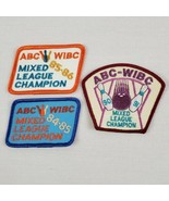 Lot of 3 Vintage 80&#39;s 90&#39;s ABC WIBC Mixed League Champion Bowling Patche... - $12.64