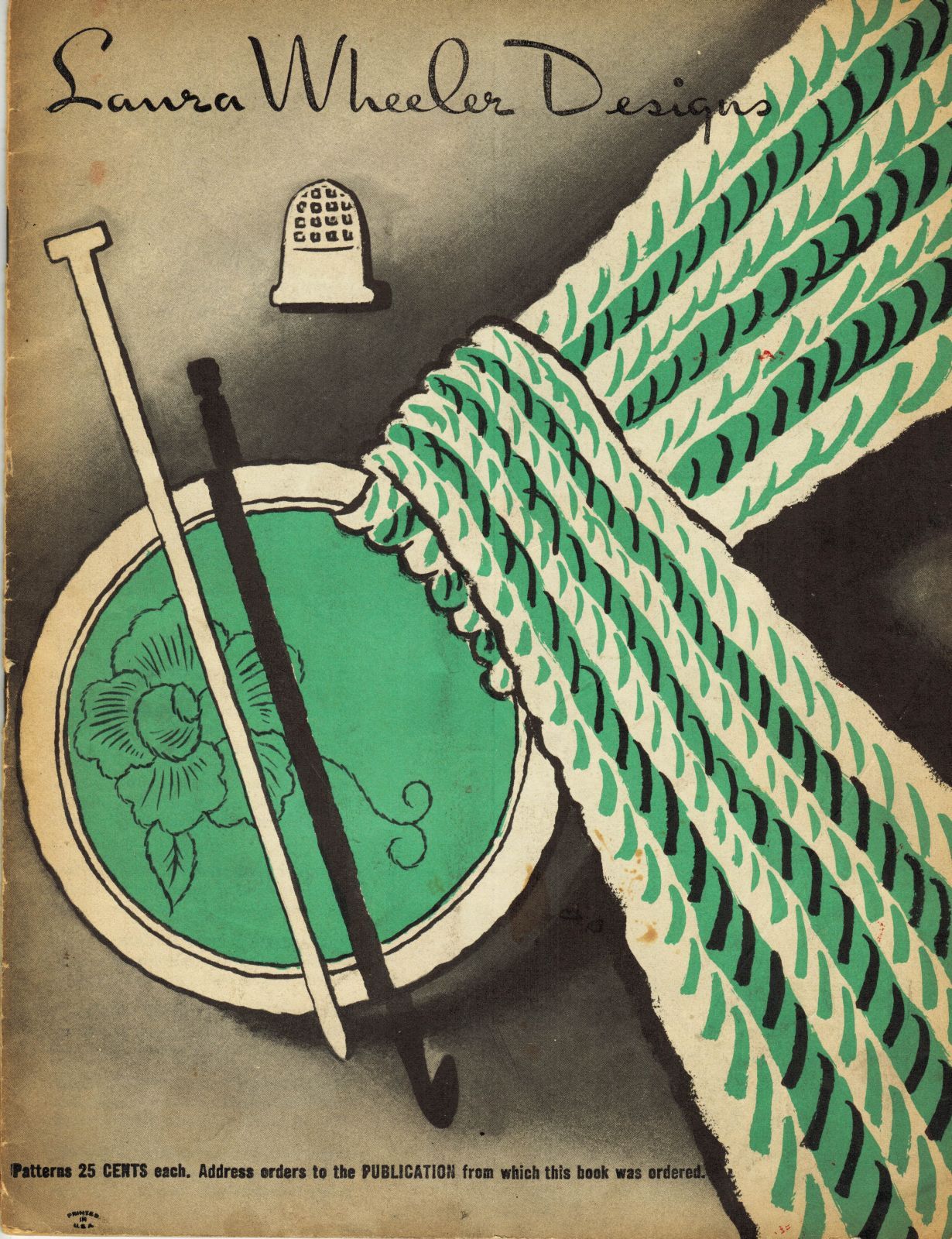 Vintage 1940's Laura Wheeler Designs Knit Crochet Pattern Mail Order Catalog - $13.99