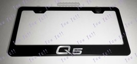 Audi Q5 Stainless Steel Black License Plate Frame Rust Free Caps - $13.37