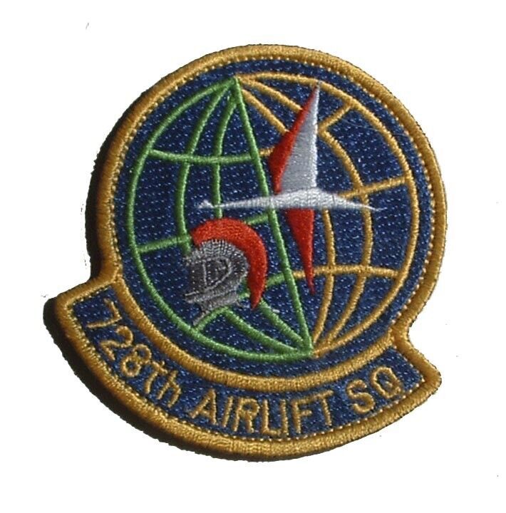 USAF 728th Airlift Squadron Jacket Flight Suit Patch - Air Force