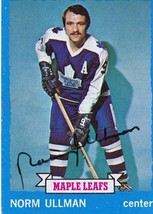 Norm Ullman 1973 Topps Autograph #148 Maple Leafs