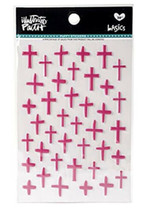 Illustrated Faith Basics One in a Pink Cross Puffy Stickers, 39 Pc, Scra... - $9.59