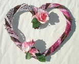 Pink Heart Shaped Wreath - Valentine's Day or Wedding Decor
