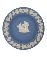 Vintage Wedgwood Blue Jasperware Round Pin Tray Trinkets Made In England... - $11.30