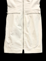 NWT White BEBE Zip Front Shoulder Cut Out Dress Sz 0 Sleeveless Zipper $129 image 4