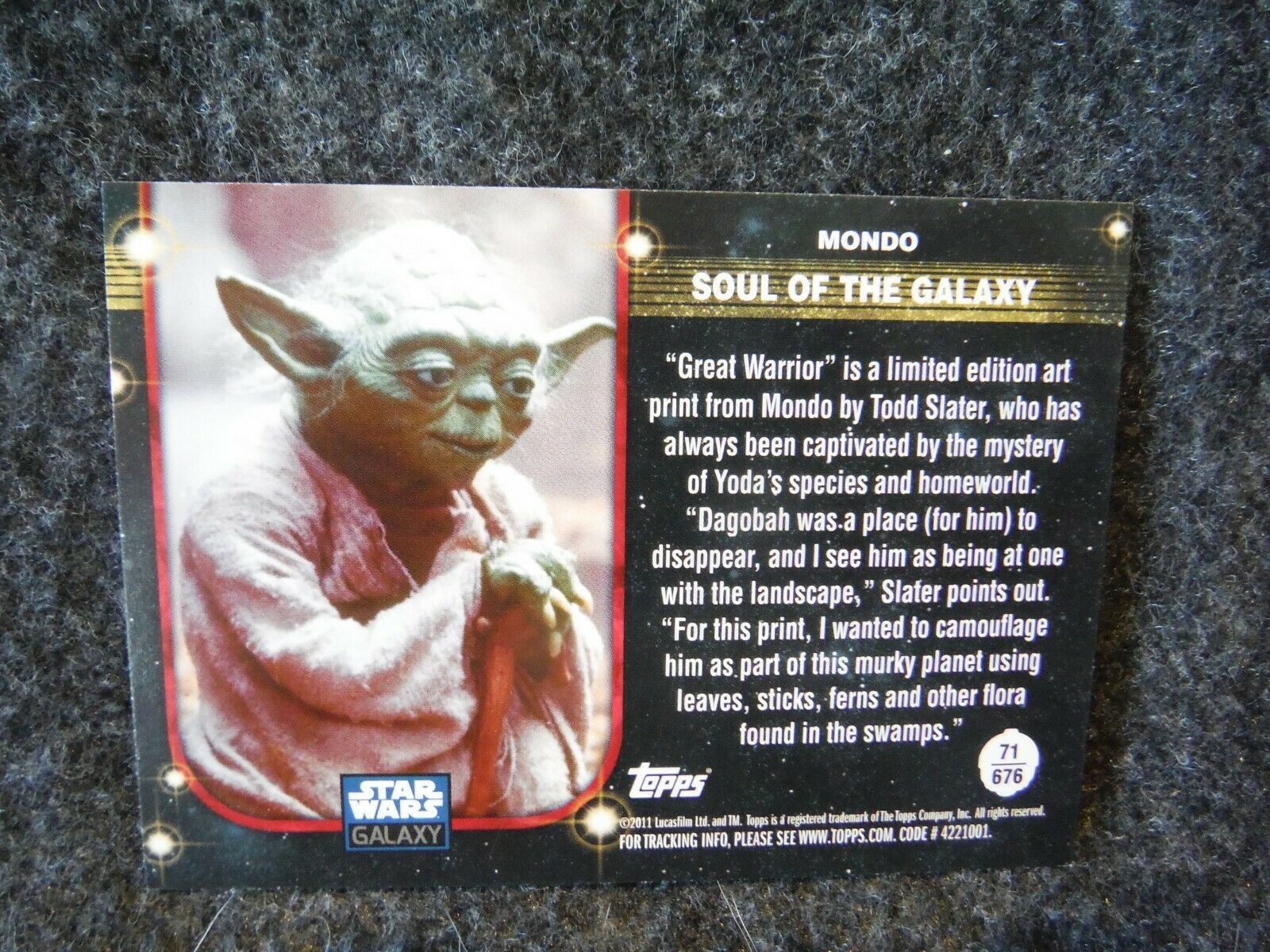 yoda trading card