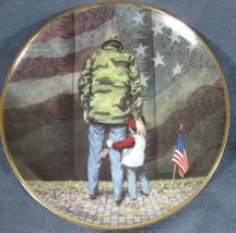 Vietnam Veterans Memorial Sharing The Memory Collector Plate Dave Troutman - $29.97