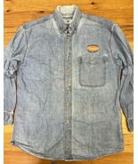 Vintage Lee Denim Collection Mens Medium Shirt Cotton Button Down Pocket... - $18.99