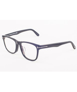Tom Ford 5662 001 Shiny Black / Blue Block Eyeglasses TF5662 001 56mm - $185.22