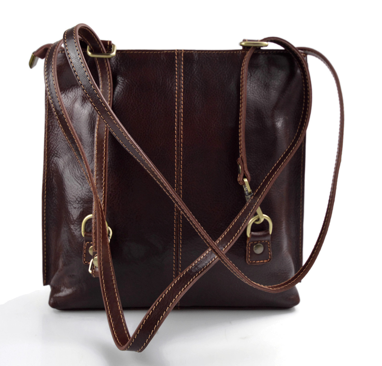 Ladies handbag dark brown leather bag clutch backpack crossbody women bag - Women&#39;s Bags & Handbags