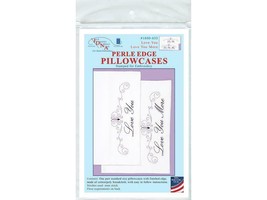 Embroidery Pre Stamped Jack Dempsey Perle Edge Pillowcase Love You More ... - $16.68