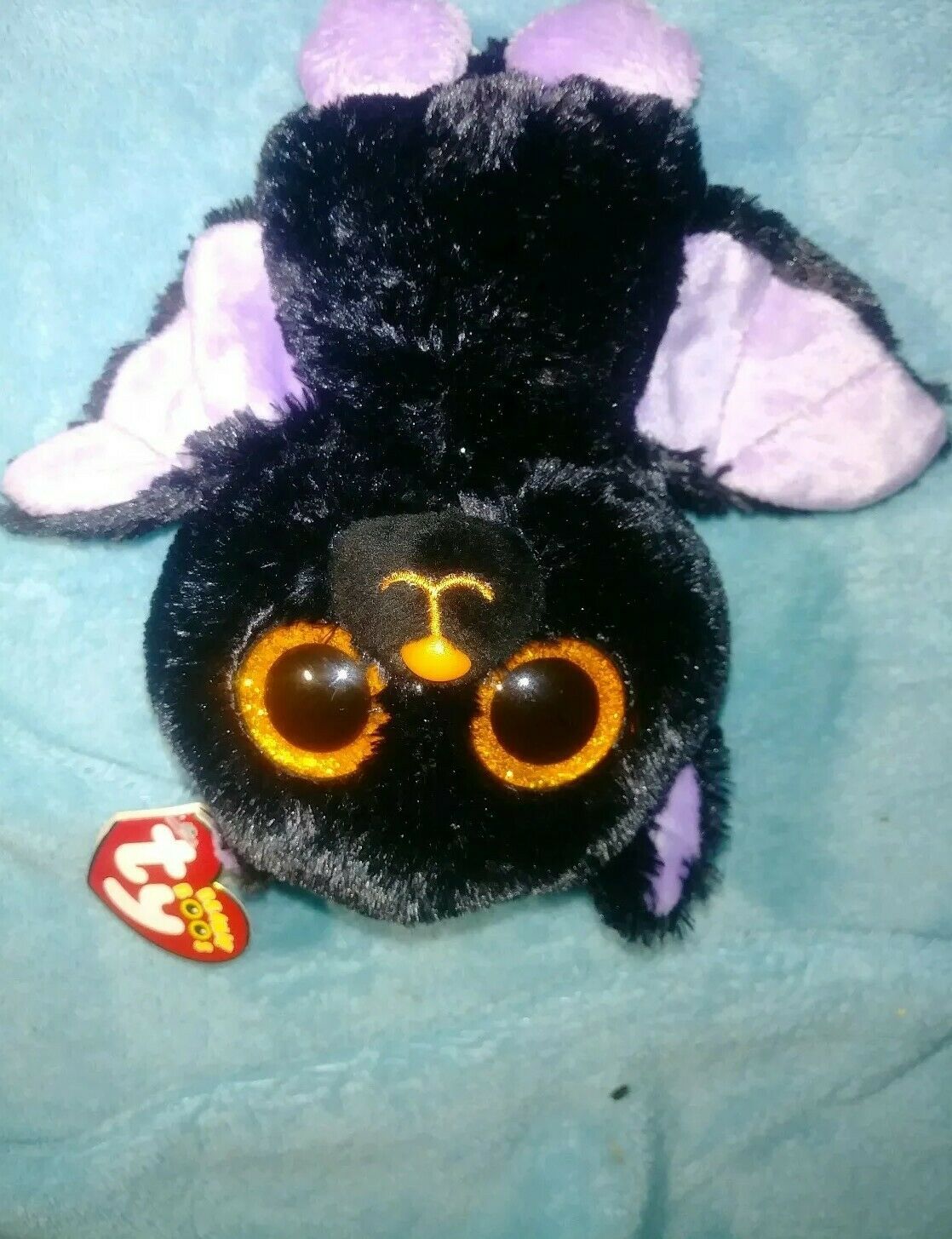 6/" TY Beanie Boos Glitter Eyes Count Purple Bat With Tag Gift Sparkle Plush Toys