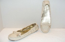 Coach Bone White "Isabelle" Women's Patent Leather Loafer Shoes Size 10B Guc - $49.99