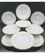 11 Williams Sonoma Brasserie Yellow Large Rim Soup Bowls Set 9" Dishes Japan Lot - $227.57