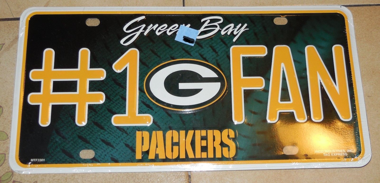 Green Bay Packers Laser Black License Plate Frame