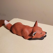 Red Fox Figurine lying down, Vintage Ceramic Hand Crafted Pottery, Animal Figure image 6