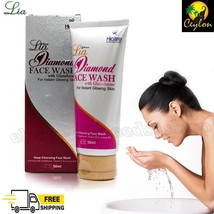 Lia Diamond women Glutathione Face Wash 50ml Facial Cleanser instant glo... - $13.33
