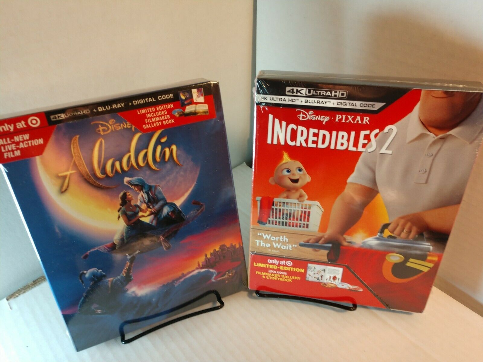 retailers Aladdin 2019 + Incredibles 2 Digibooks (4K+Blu