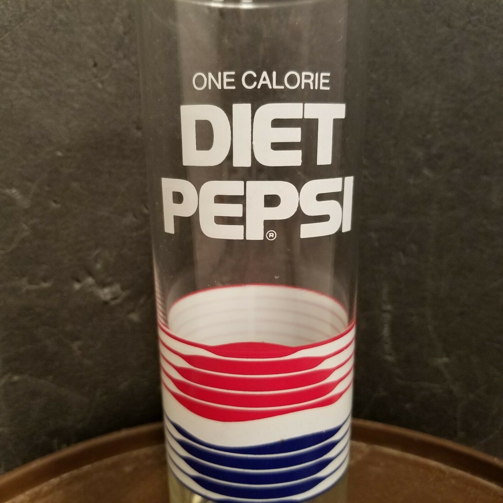 Vintage One Calorie DIET PEPSI GLASS Tall Glass Collectible Decor Glasses