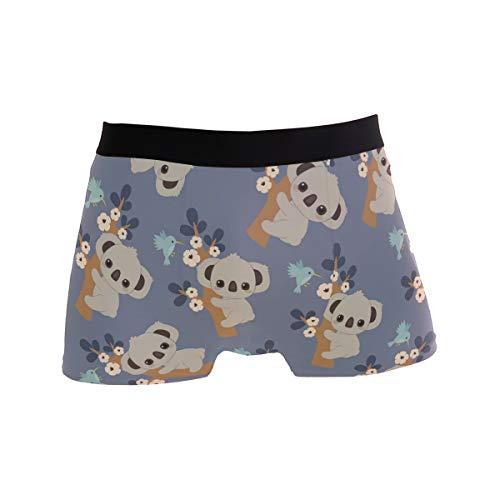 Men's Underwear Koala Floral Men Boxer Briefs Comfort Soft Boxer Briefs