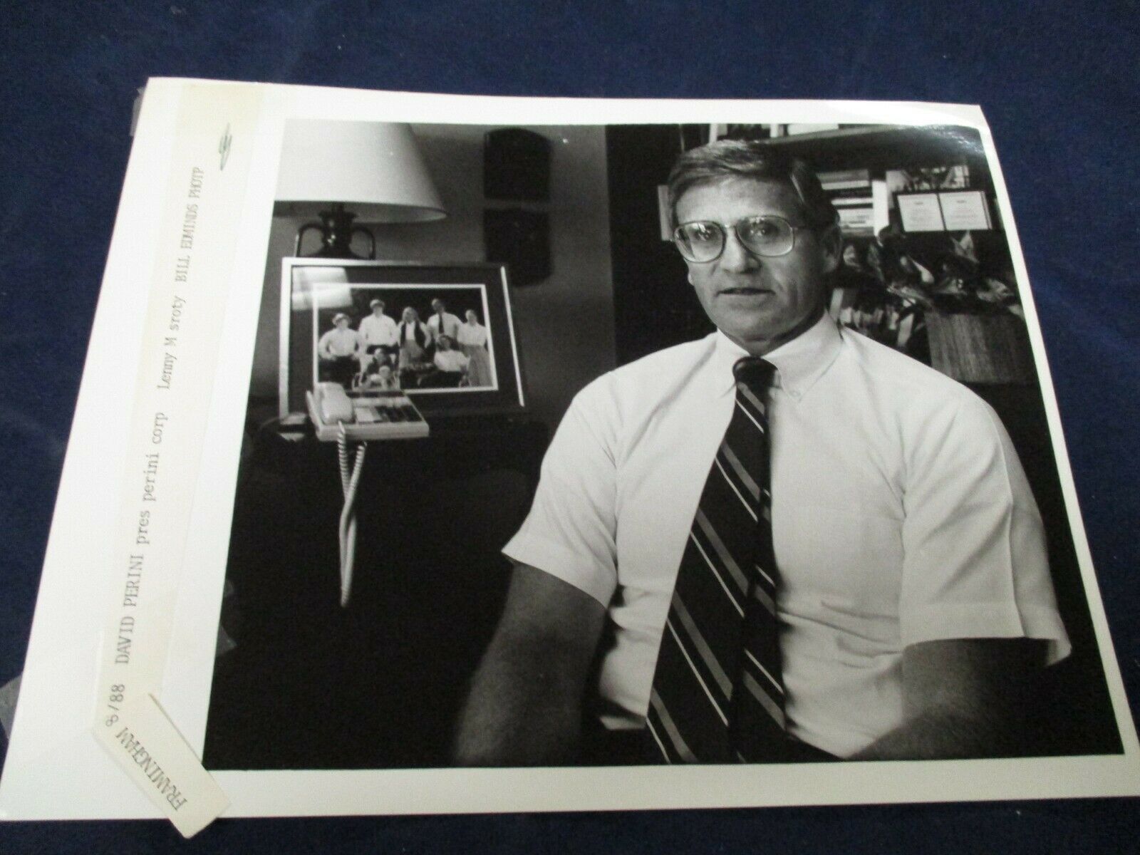 1988 David Perini President Of Perini Corp Framingham Vintage Glossy 