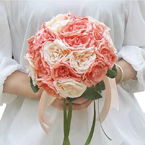 PANDA SUPERSTORE 20Pcs Beautiful Artificial Flowers Wedding Bouquet Bride Bridal