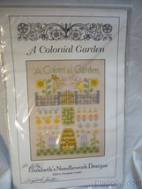 Elizabeth Needlework A Coloonial Garden Cross Stitch Kit minus Linen New image 1