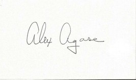 Alex Agase Signed 3x5 Index Card Illinois LA Dons B